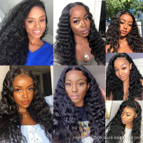Factory Price 10a 36 Inch Virgin Human Hair 150 180 Density Wigs Mink Indian Hair Glueless 13x4 13x6 Transparent Lace Front Wig